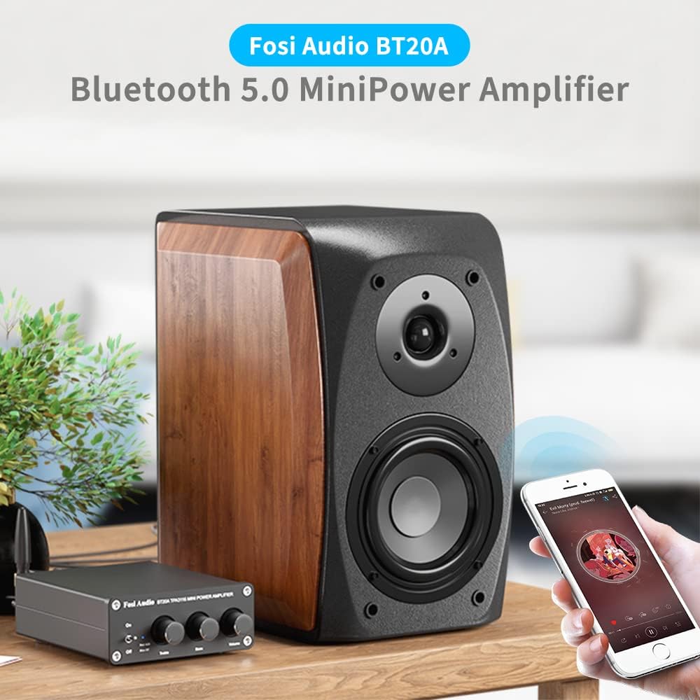 Bluetooth 5.0 Stereo Amplifier 100W x 2 with Power Supply, Pack of 2 K192