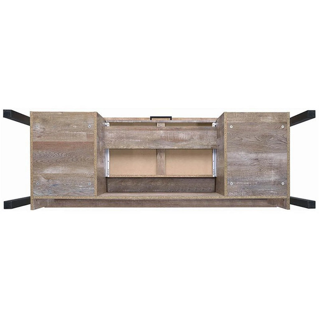 4-drawer Weathered Oak Office Desk Y5504