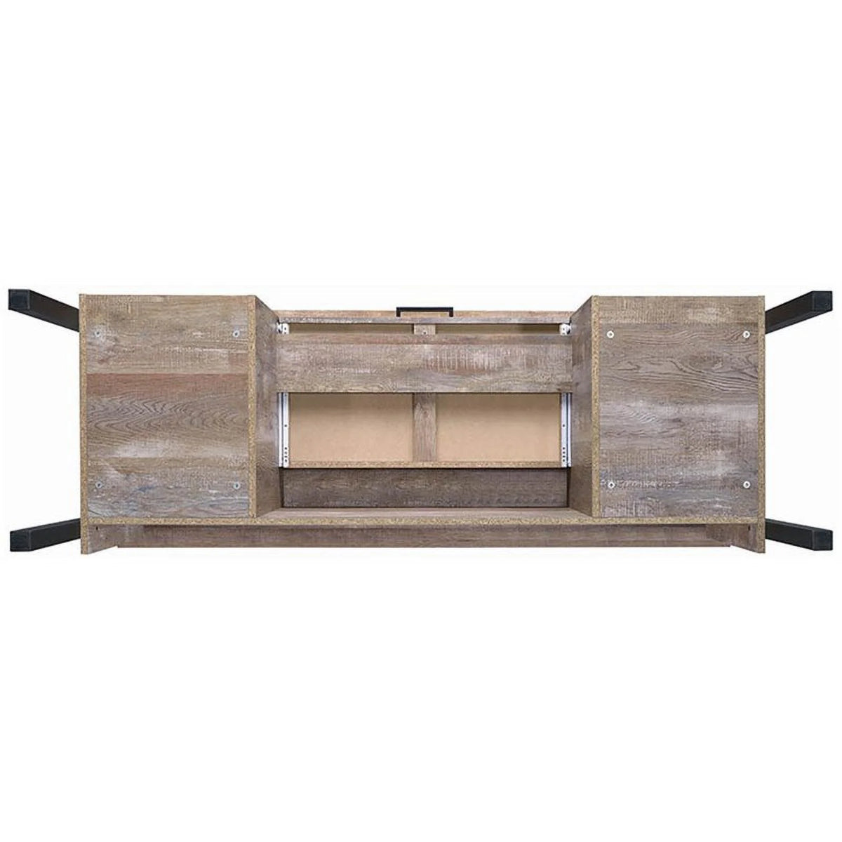 4-drawer Weathered Oak Office Desk Y5504