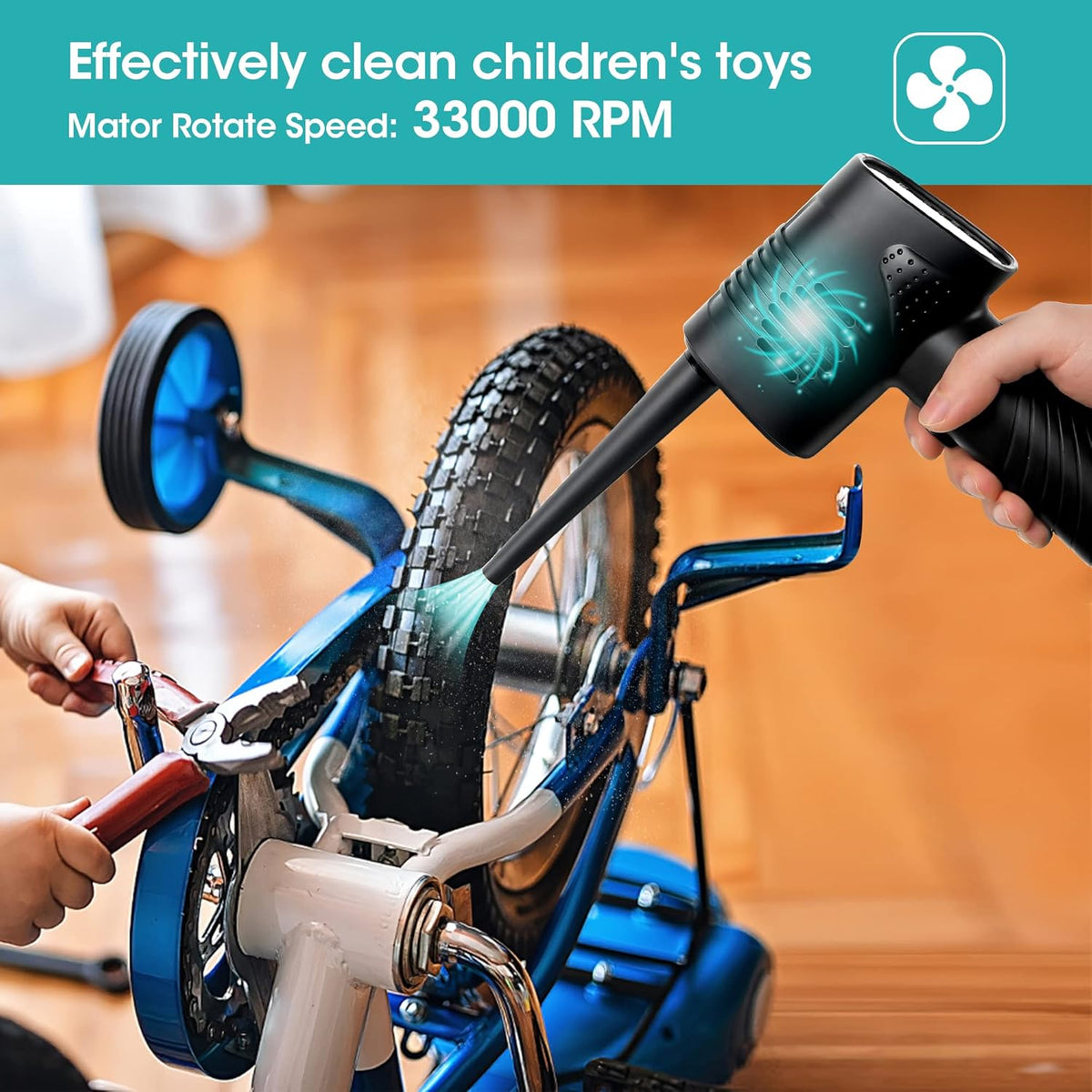Cordless Electric Compressed Air Duster 33000 RPM 6000mAh Reusable Portable Air Duster C5512
