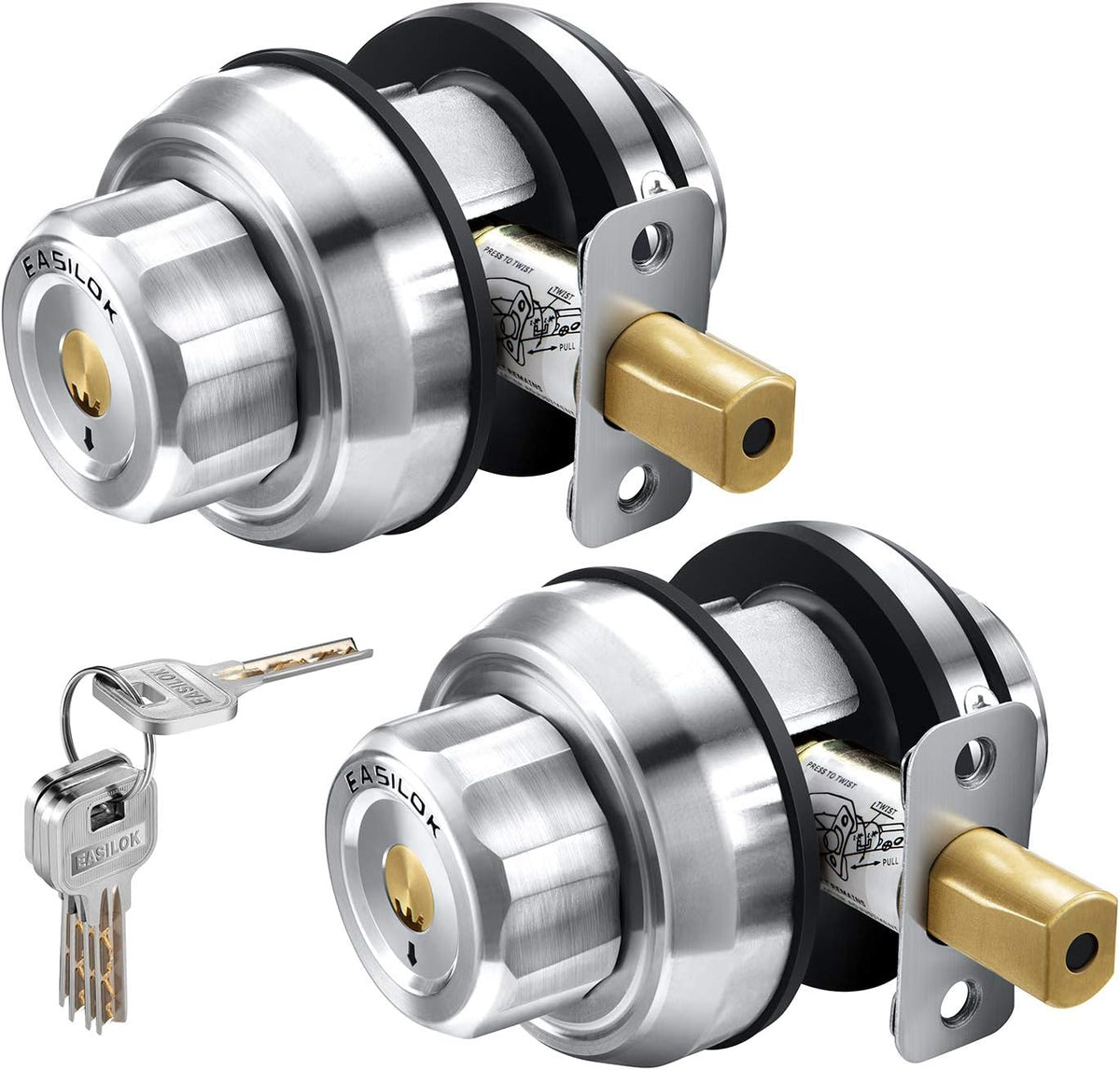 Single Cylinder Keyless Deadbolt Lock with Door Knob R847692