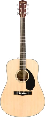Solid Top Dreadnought Acoustic Guitar Bundle with Hard Case, Tuner, Strings, Picks L6725