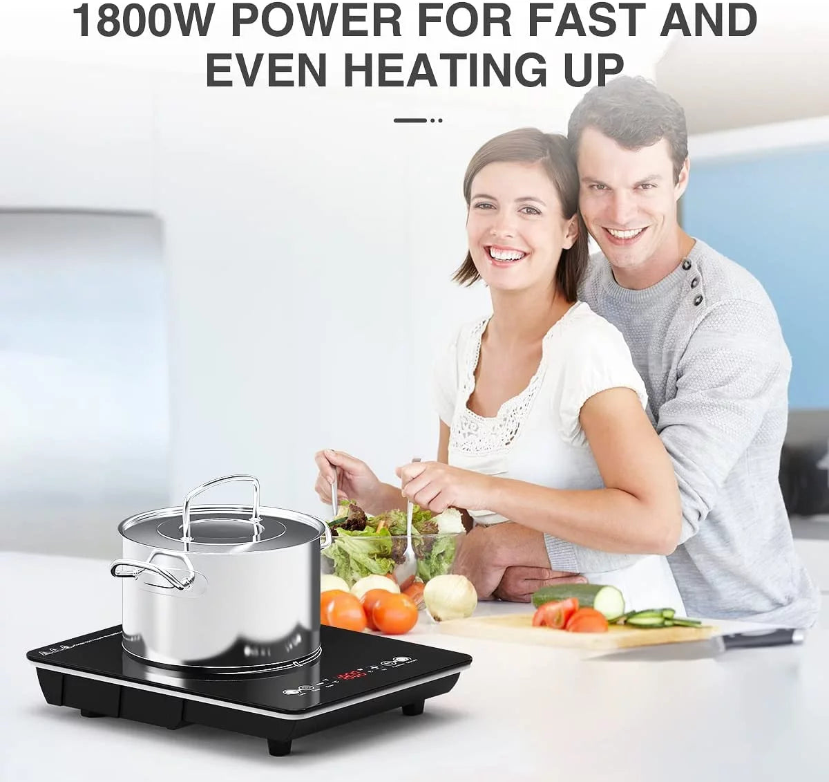Portable Induction Cooktop Single Burner 1800W 120V with Plug R7309