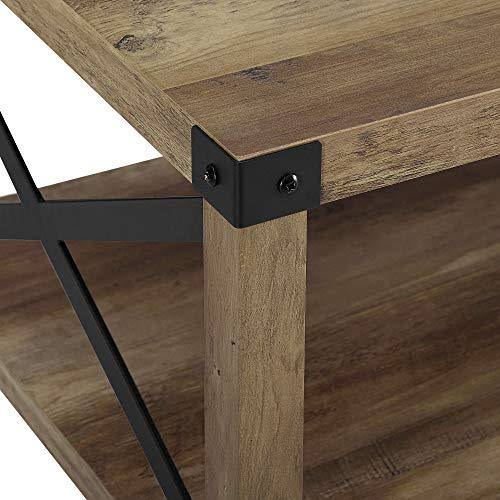 Rustic Oak Metal Bookcase C152746