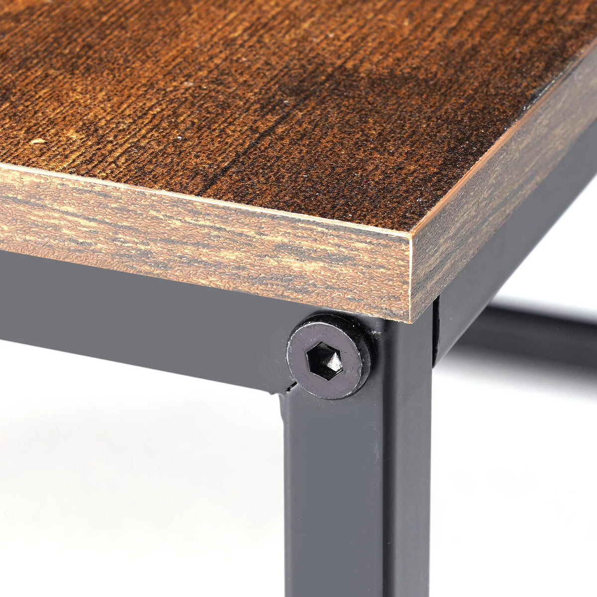 Brown Wood Nesting Coffee Table Set I534