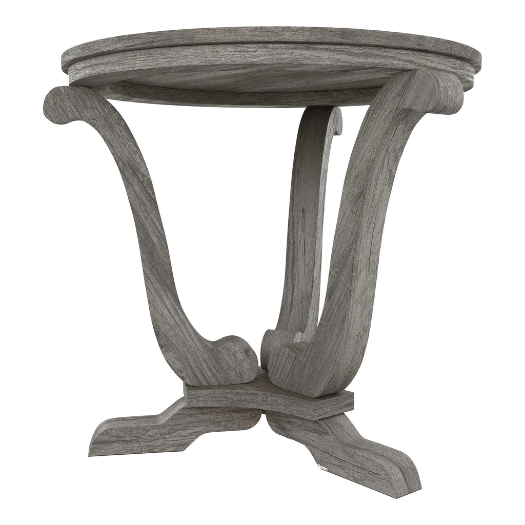 Round Wood Vintage Gray Oak End Table T84950