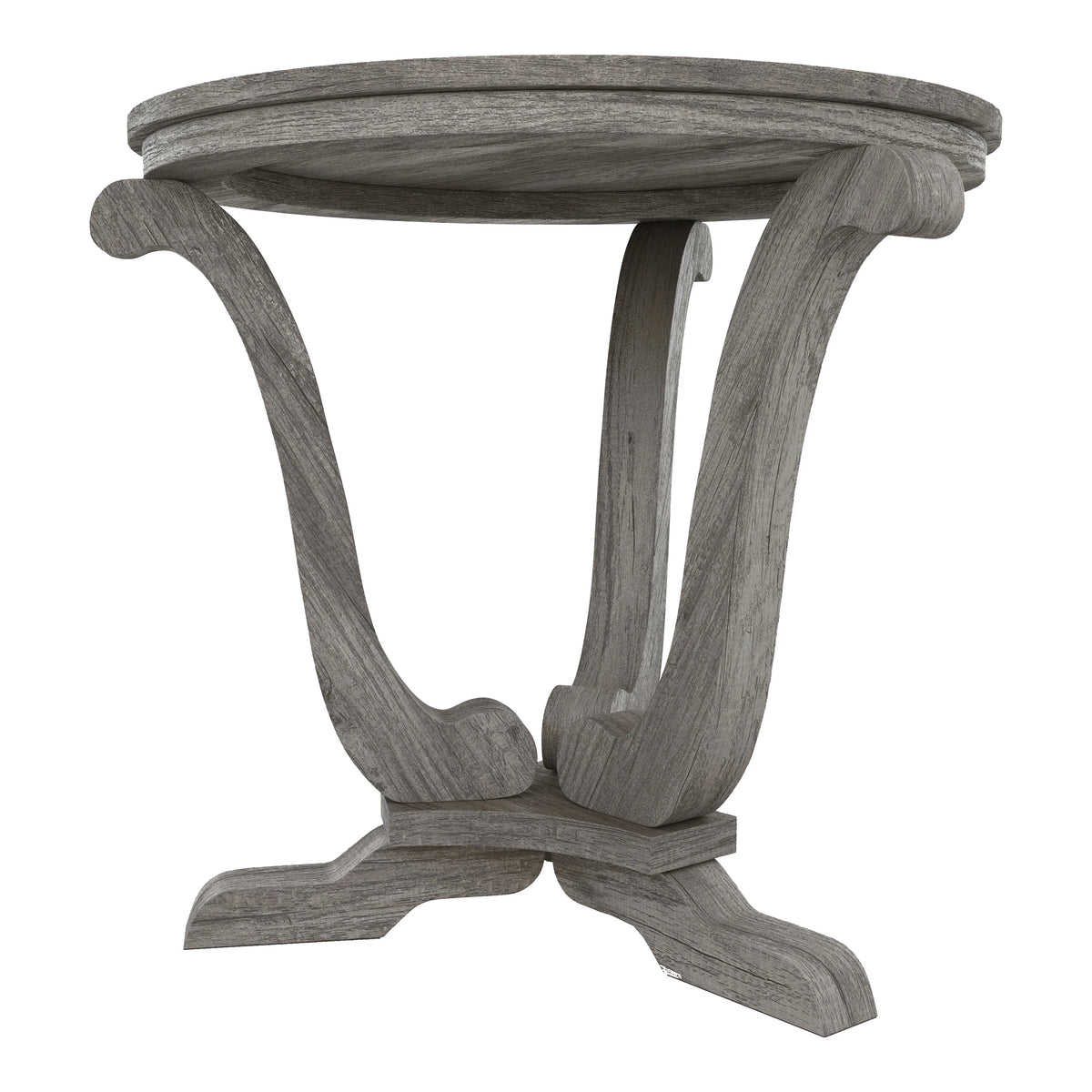 Round Wood Vintage Gray Oak End Table T84950