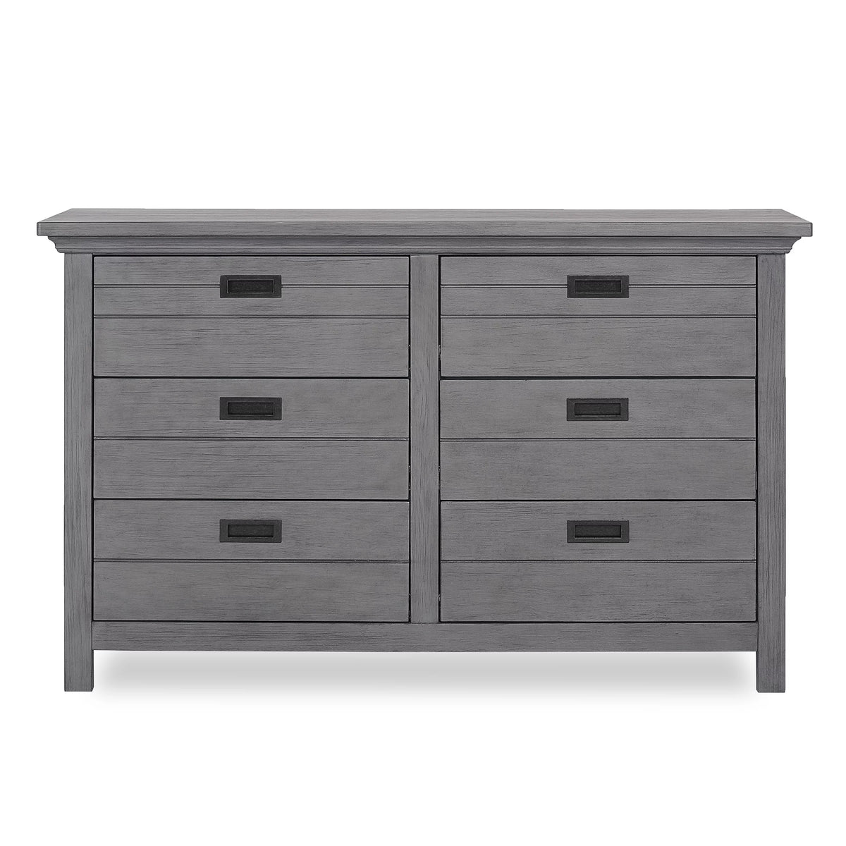 6 Drawer Double Dresser Rustic Gray Y836