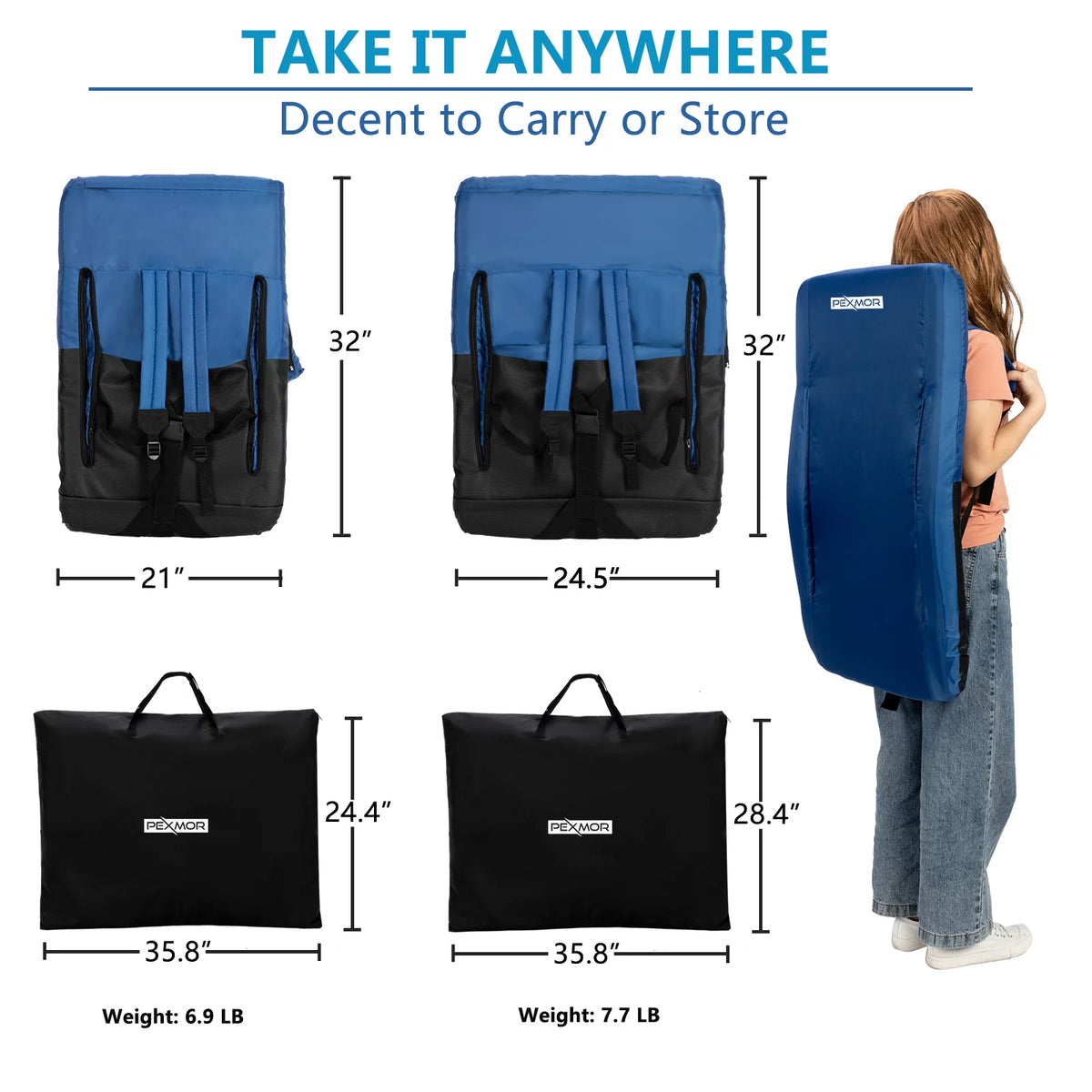 Extra Wide 25'' Stadium Seat with Back Support & Carrying Bag C83930