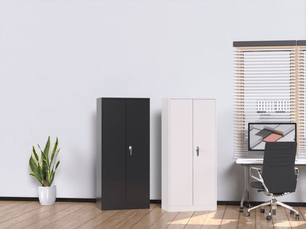 Metal Storage Cabinet with Doors and Shelves B47441