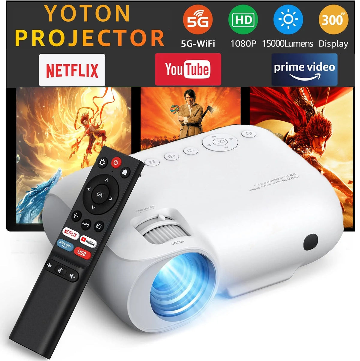 4K Ultra HD Smart Projector 1080P G82925