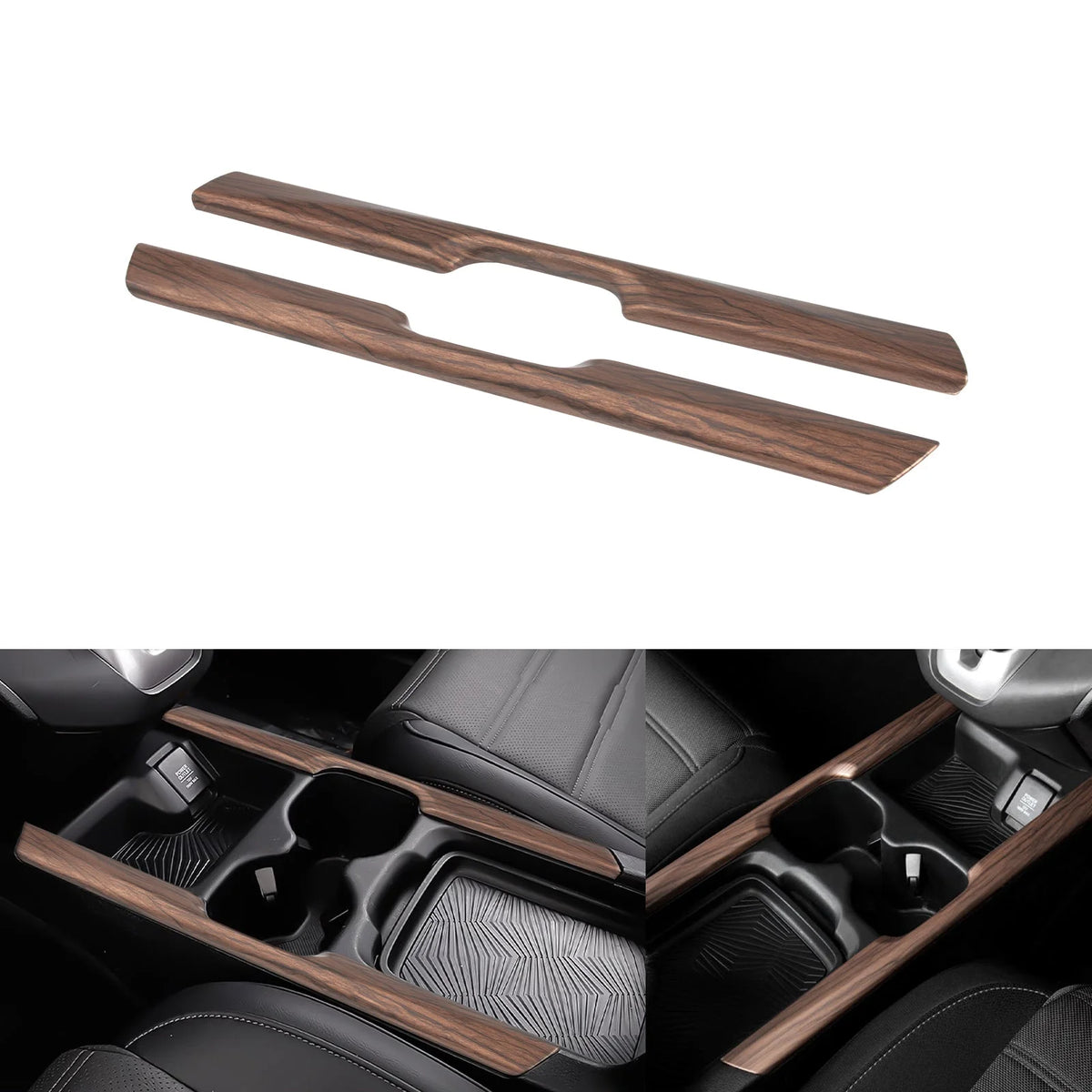 Center Console Cup Holder Side Panel Molding Cover Trim Peach Wood Grain H960735
