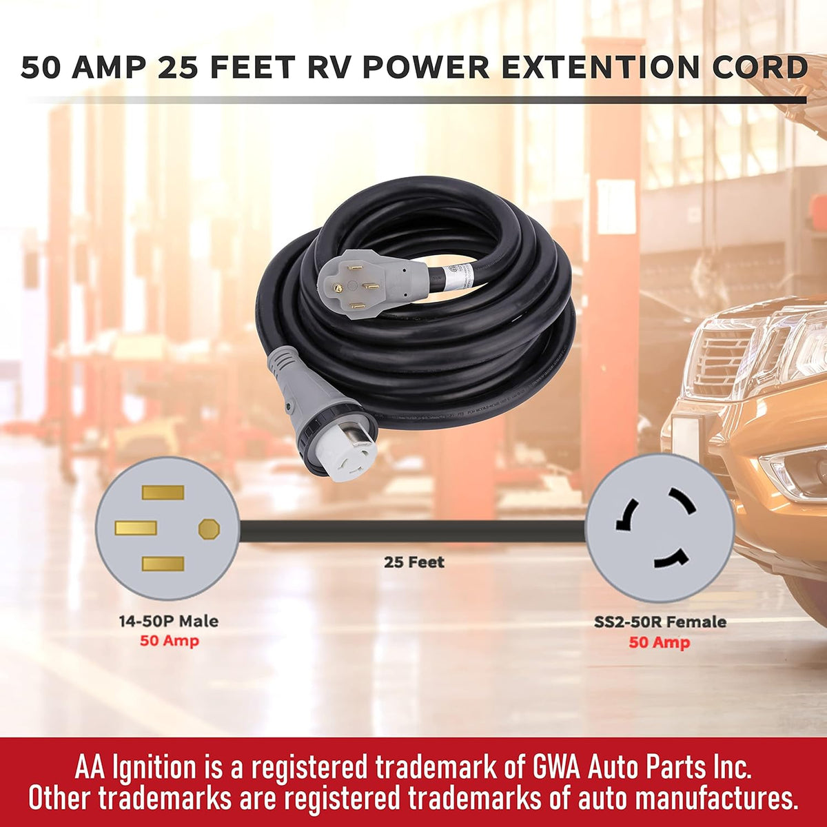 50 Amp 25 Feet RV Power Extension Cord X256941