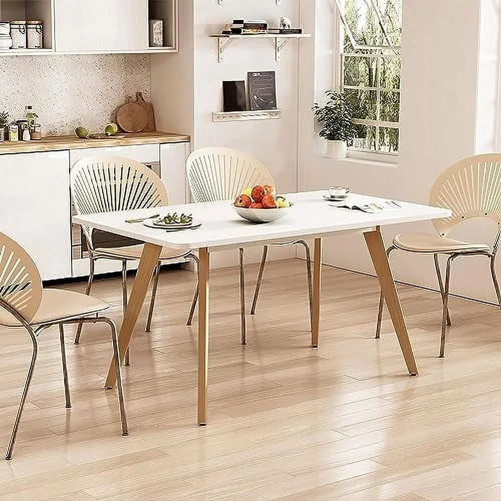 47.2" Rectangular Dining Table with Wood Legs E912071