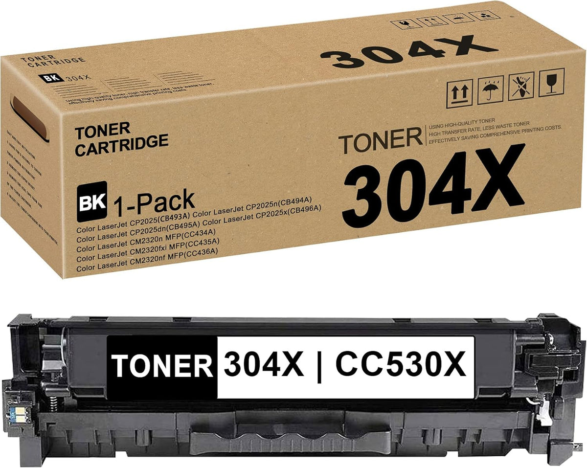 Toner Cartridge Black 1 Pack Replacement for HP Color CM2320n CM2320fxi CM2320nf MFP CP2025 CP2025x S58564