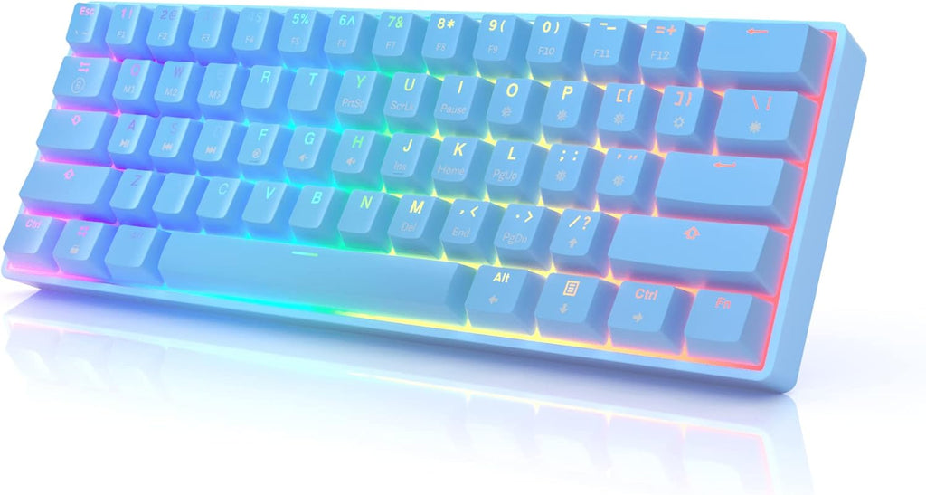 61 RGB Mechanical Gaming Keyboard with Hotswap Gateron Optical Brown Switches T1878