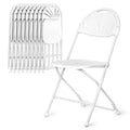 White Plastic Stackable Foldable Chair 10pcs Q304