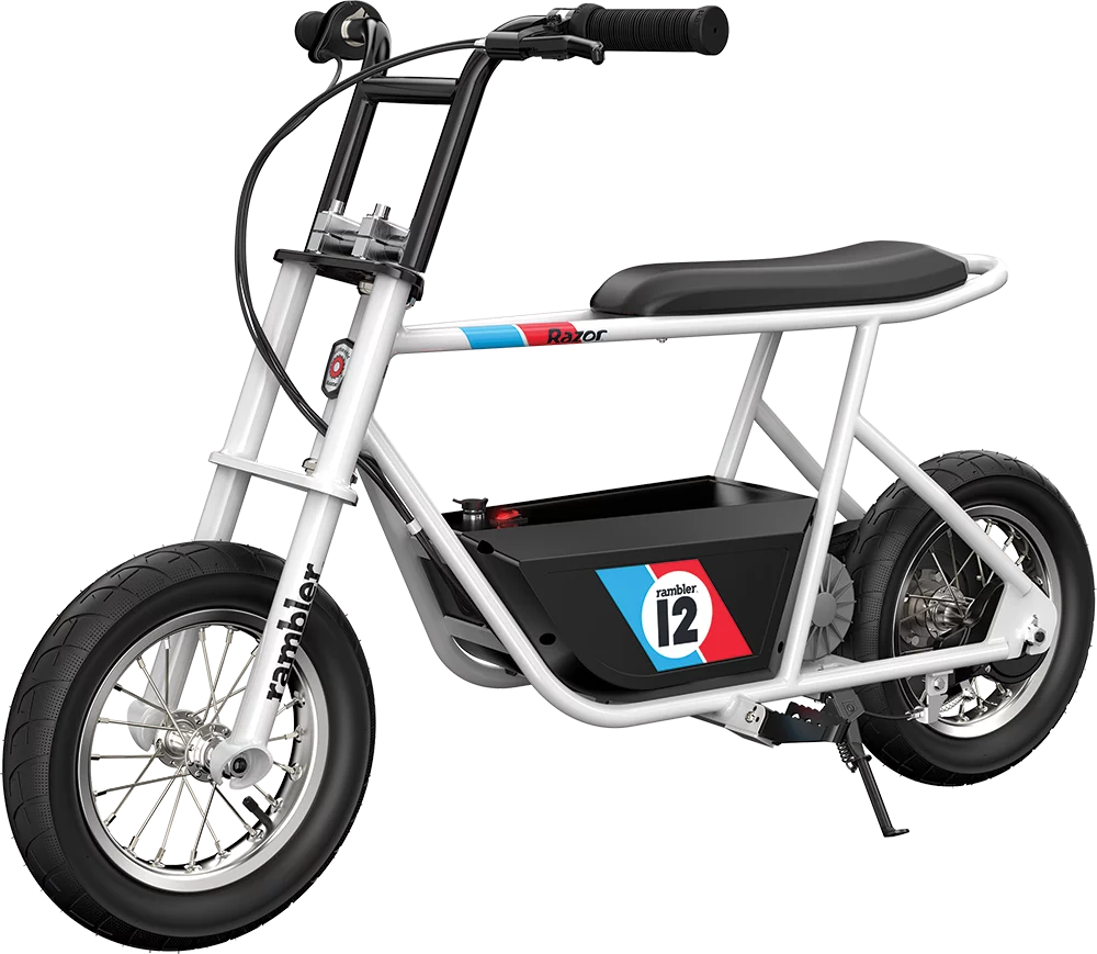 12 Seated Electric Scooter, White, 12" Air-Filled Tires H118722