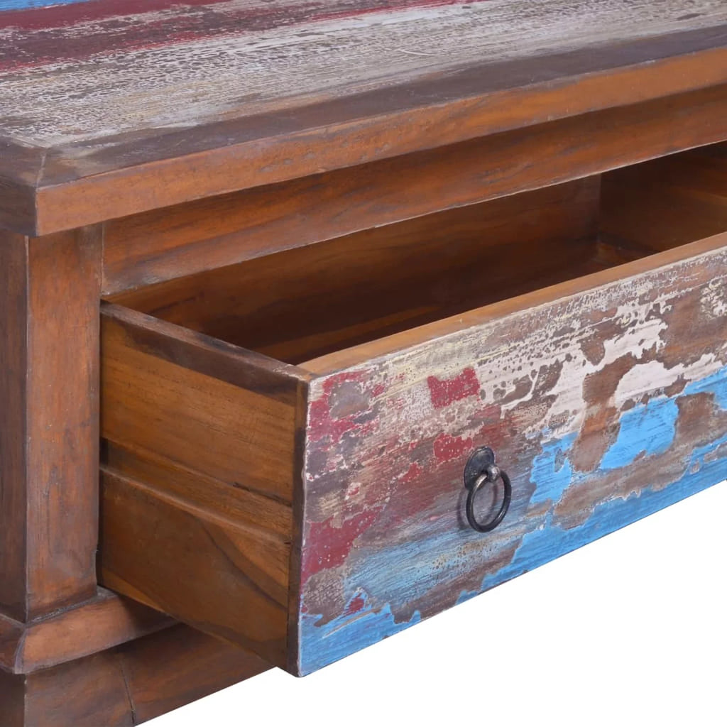Coffee Table with Storage Drawer Reclaimed Teak Wood G274785