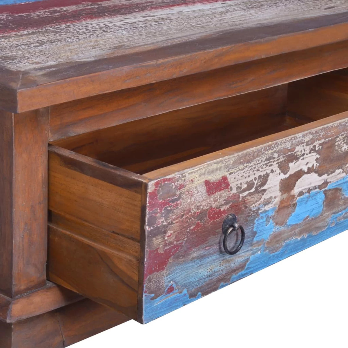 Coffee Table with Storage Drawer Reclaimed Teak Wood G274785