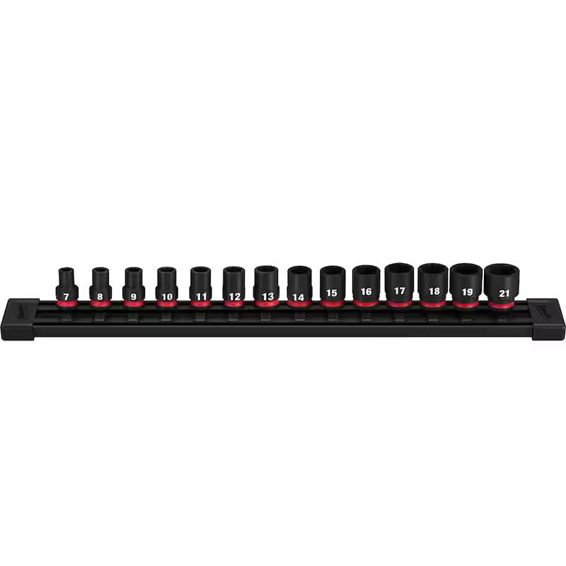 3/8 in. Drive Metric 6 Point Impact Socket Set 14-Piece P9674