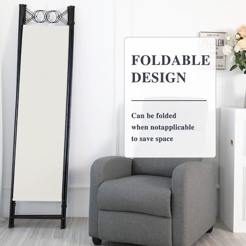 Blue 4 Panel 6FT Room Divider with Steel Frame B82753