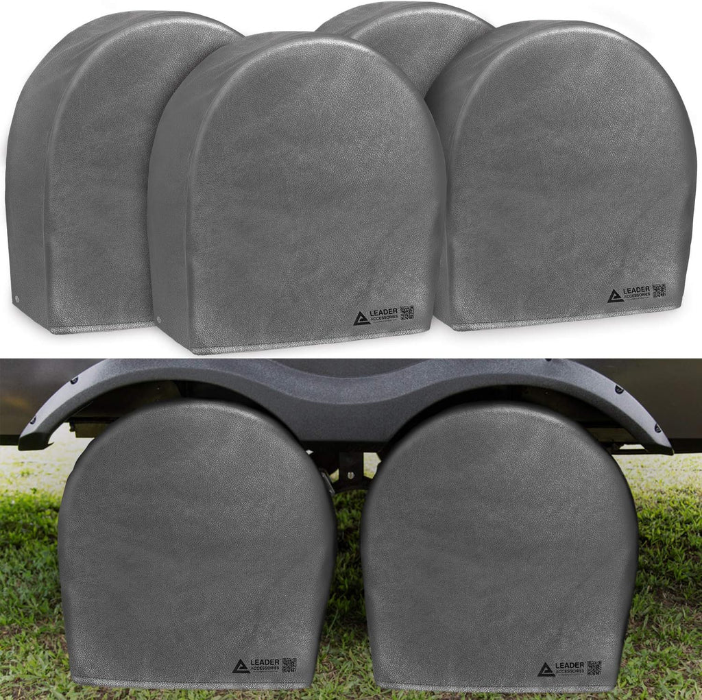 Tire Covers 4 Pack Waterproof Fits 24"-26.5" Diameter Tires Black Pack of 2 V8557