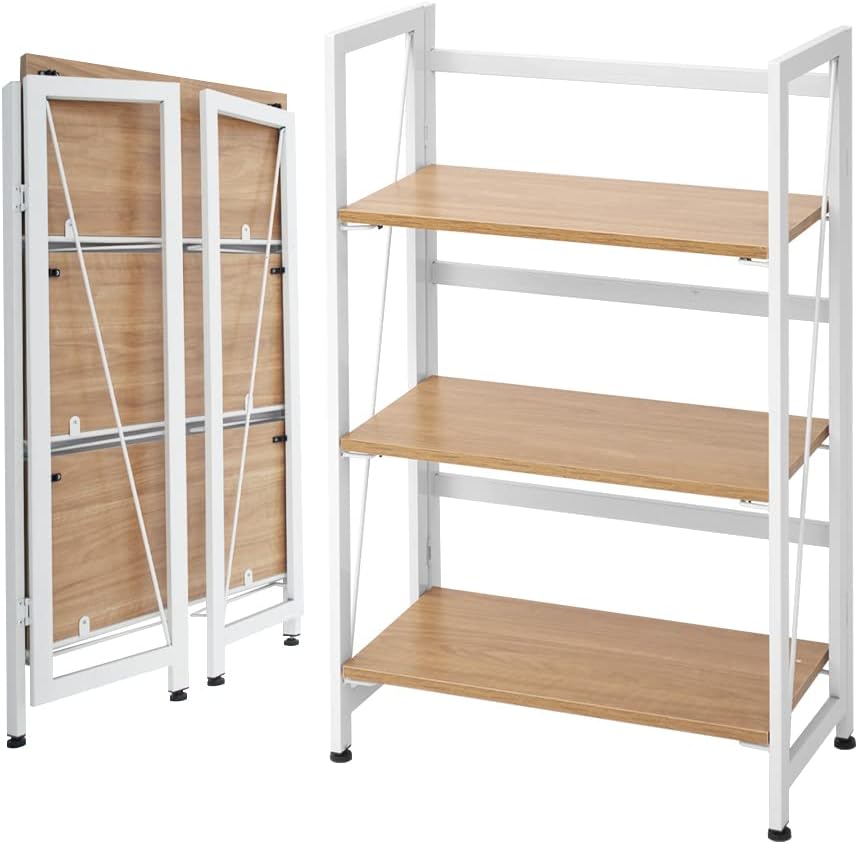 5-Tier Tall Bookcase, Industrial Style Bookshelf, Rustic Brown I955477