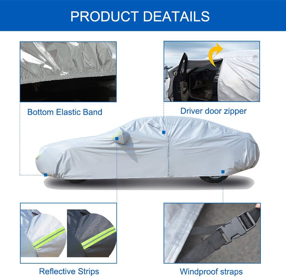 6 Layers SUV Car Cover with Zipper Door B6848