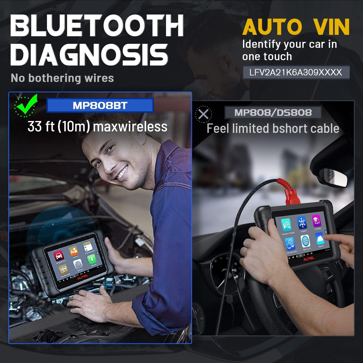 2022 Newest Car Diagnostic Scan Tool with Advanced Bi-Directional Control, All Systems Diagnosis, 30+ Service V441502