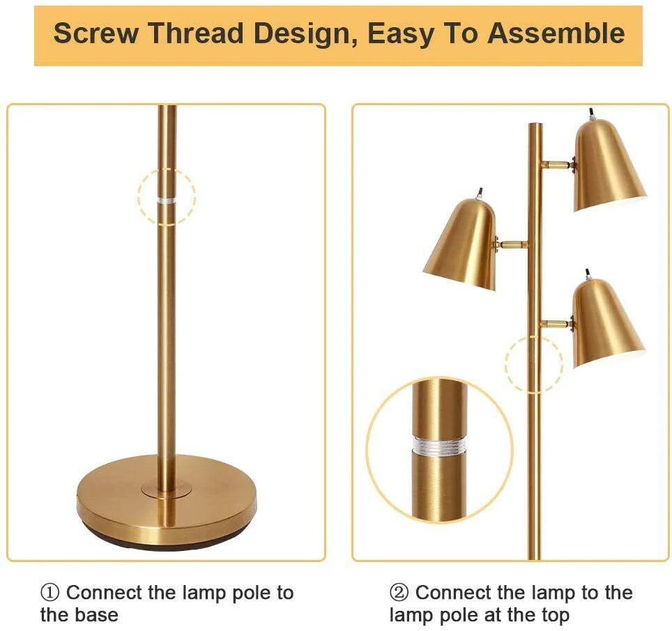 Adjustable Floor Lamp Gold W963