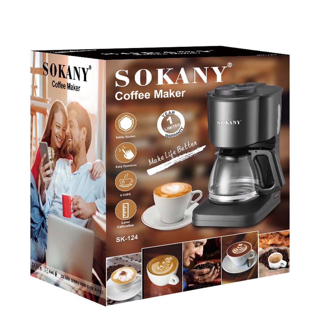 6 Cup Drip Coffee Maker with Built-In Burr Coffee Grinder B7929