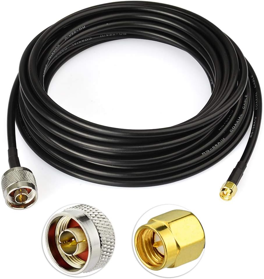 N Male to SMA Male RG58 Cable 25feet G863333