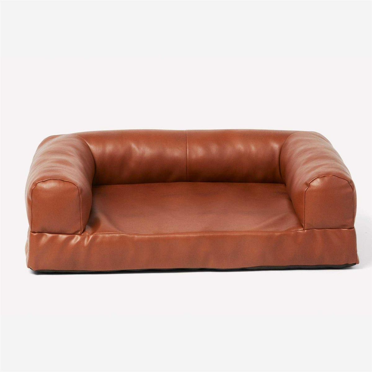 Faux Leather Couch Pet Bed in Brown H714894