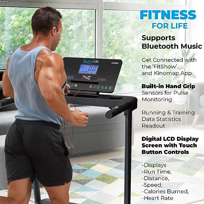 Folding Electric Treadmill with 15 Incline Level N22994