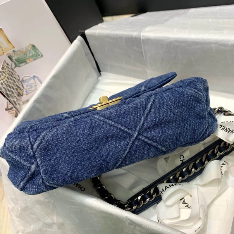 Denim Flap Bag L902