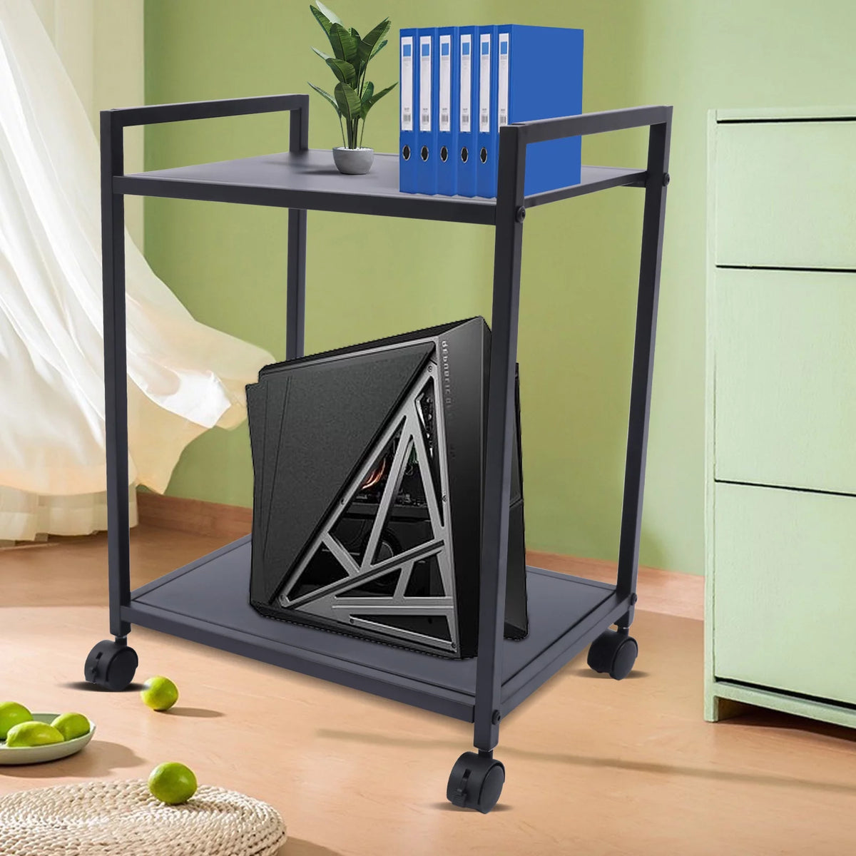 Computer Tower Stand with Lockable Wheels U873