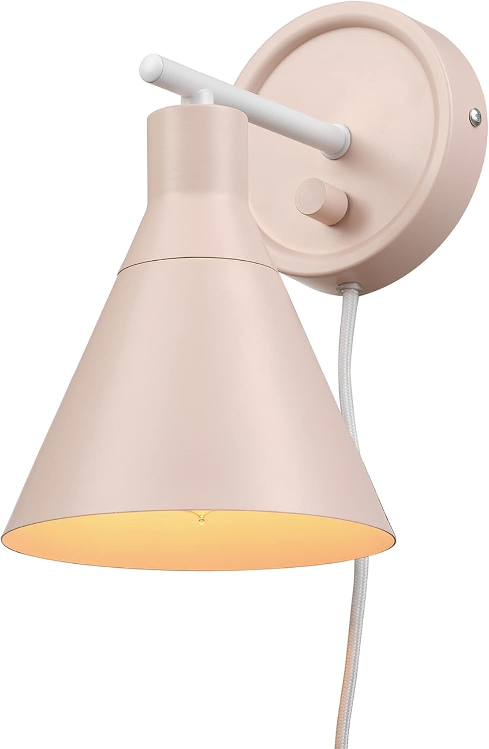 Matte Blush Pink 1-Light Dimmable Wall Sconce P57211