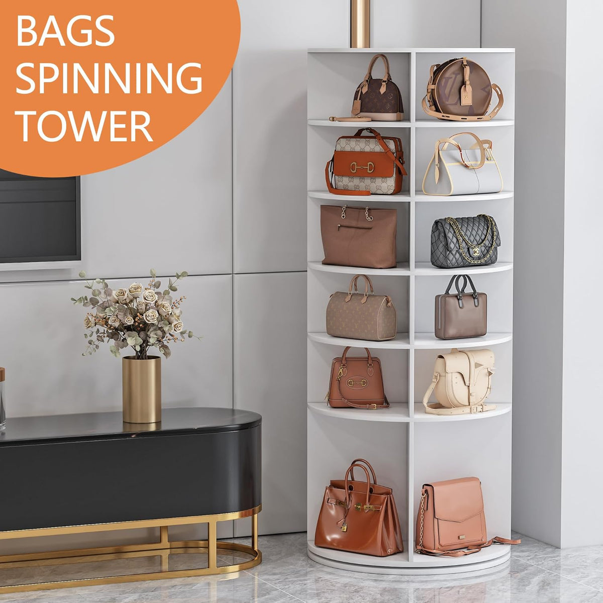 6 Tier Rotating Shoe Rack D68685