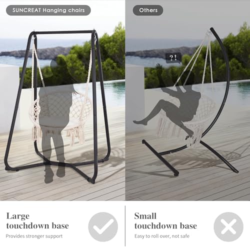 Hammock Chair with Stand, 330 lbs Capacity, Grey N520695