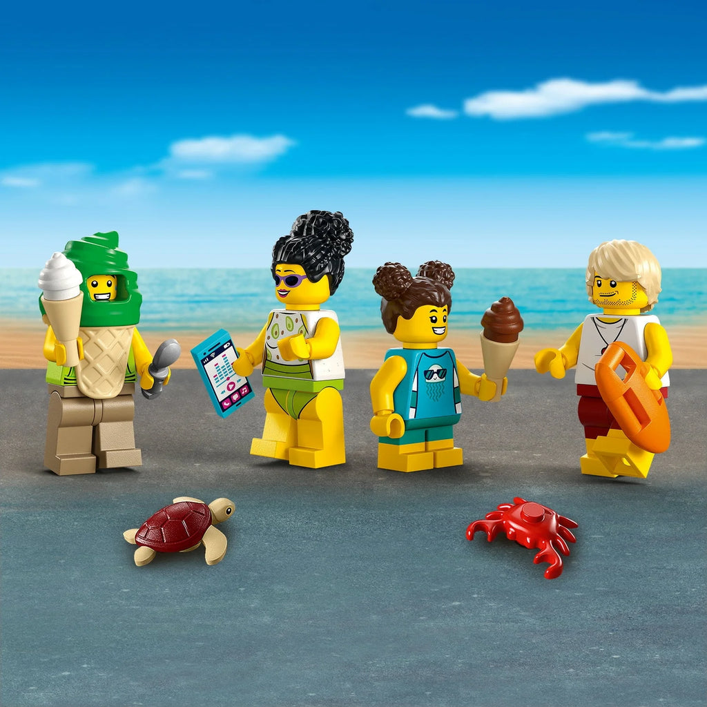 Building Kit with 4 Minifigures and Crab and Turtle Figures (211 Pieces) T887