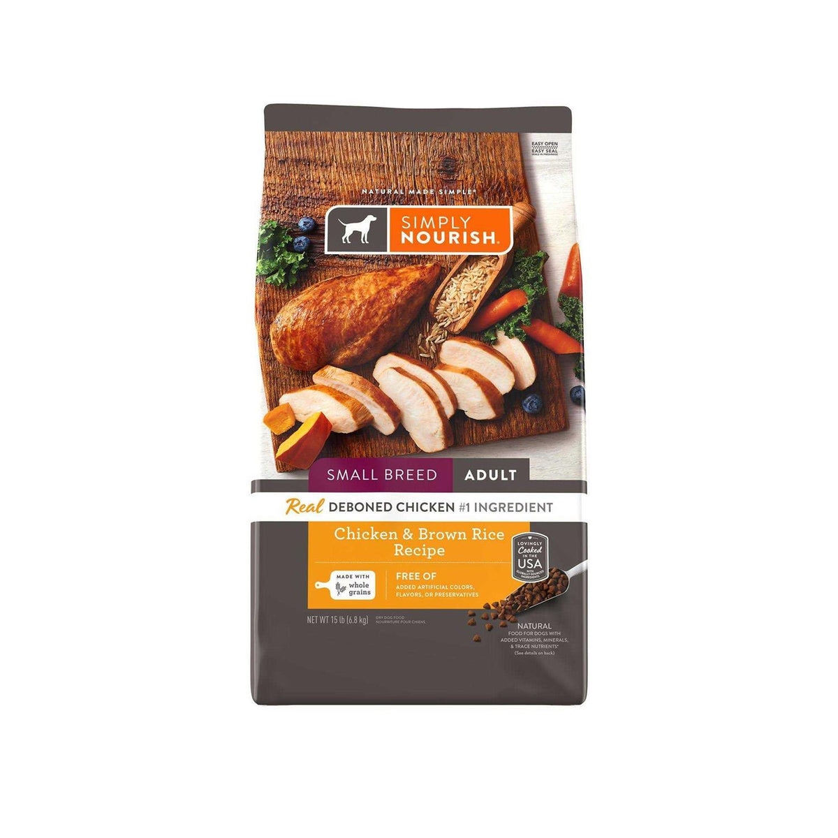 Natural Chicken and Brown Rice Dry Dog Food V8858