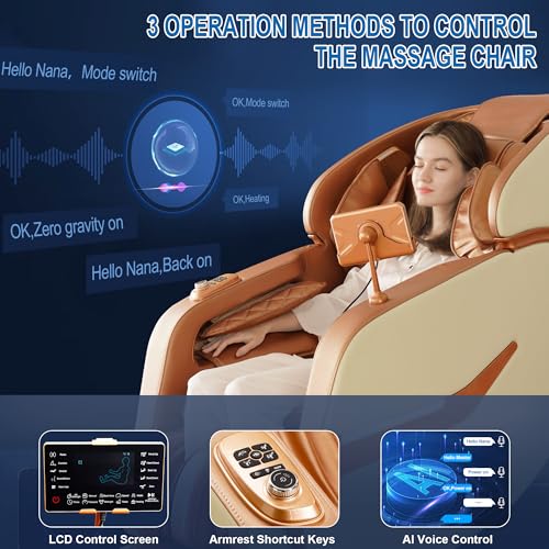 Zero Gravity SL-Track Shiatsu Full Body Massage Chair with Body Scan, Waist Heating, Bluetooth, Foot Rollers, 32 Airbags & Extended Footrest Z36472