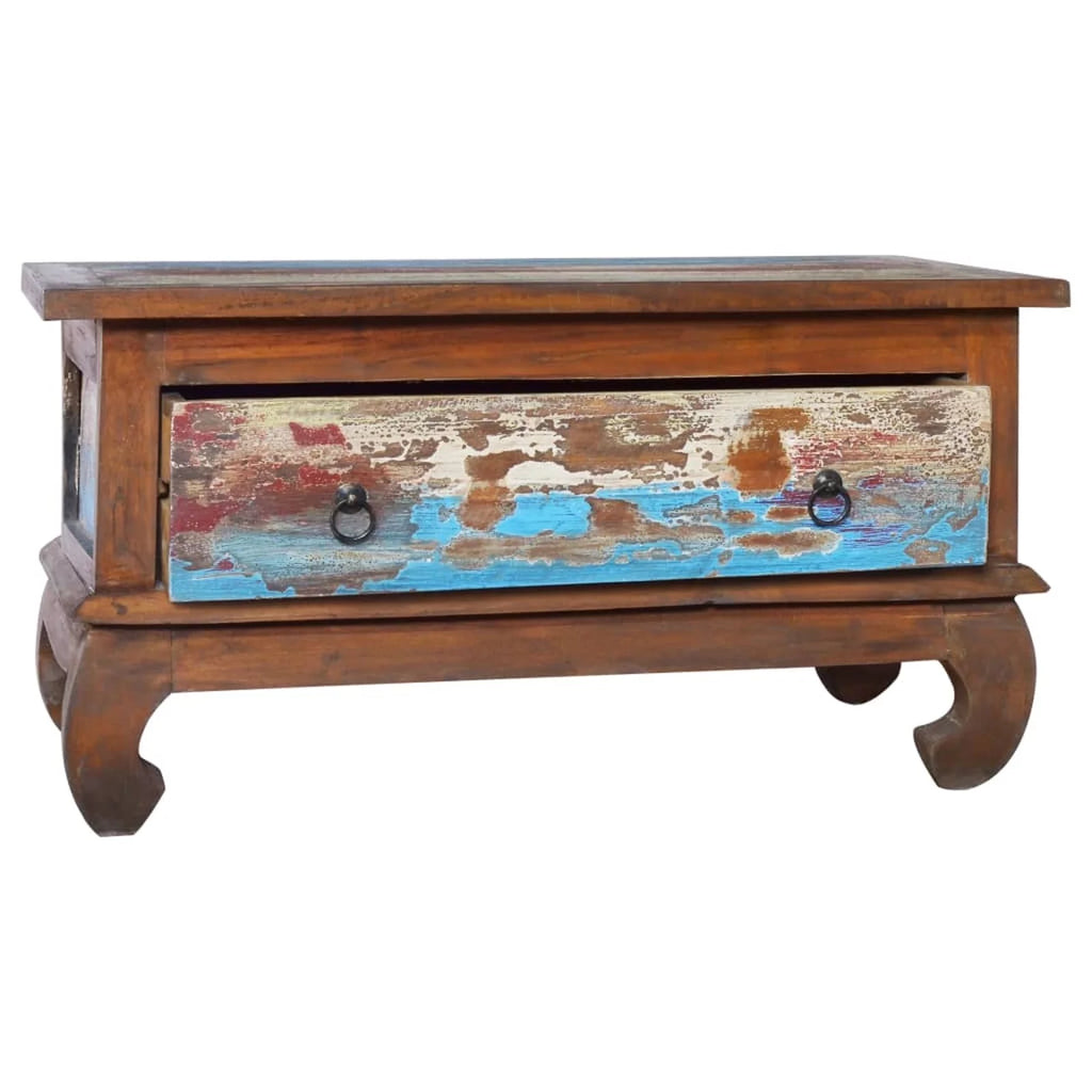 Coffee Table with Storage Drawer Reclaimed Teak Wood G274785
