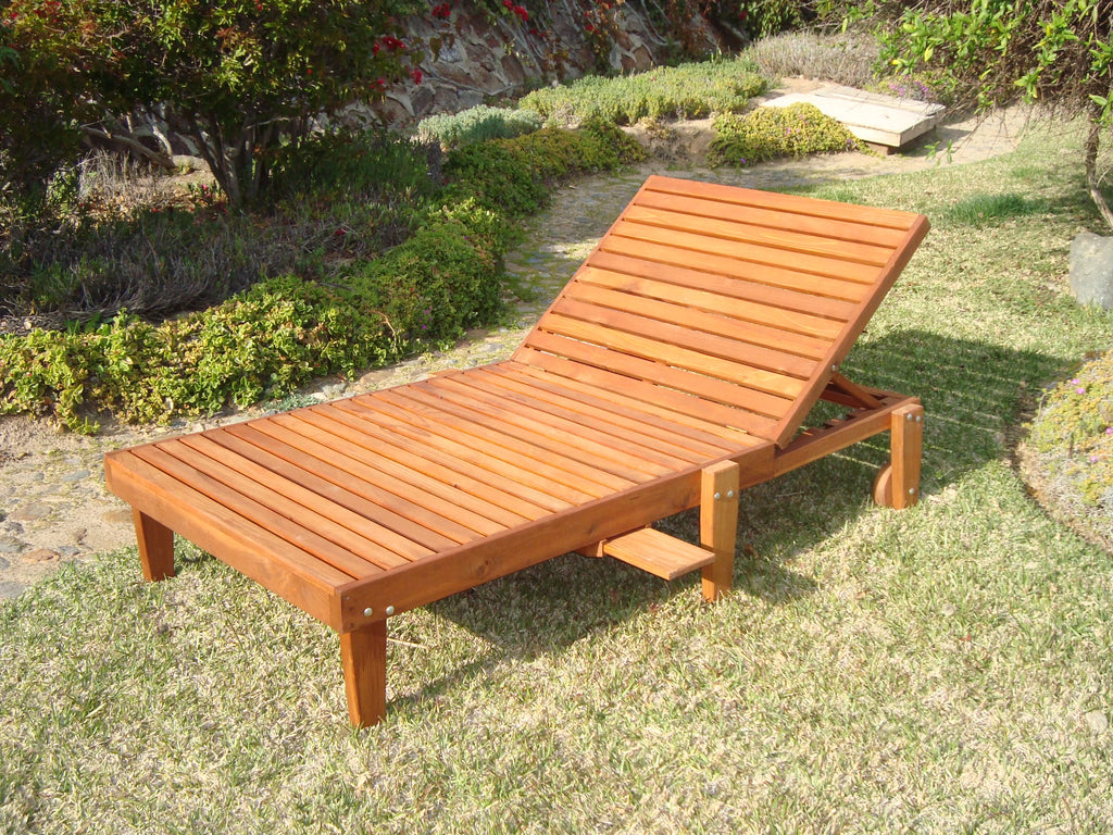Solid Wood Outdoor Chaise Lounge R782