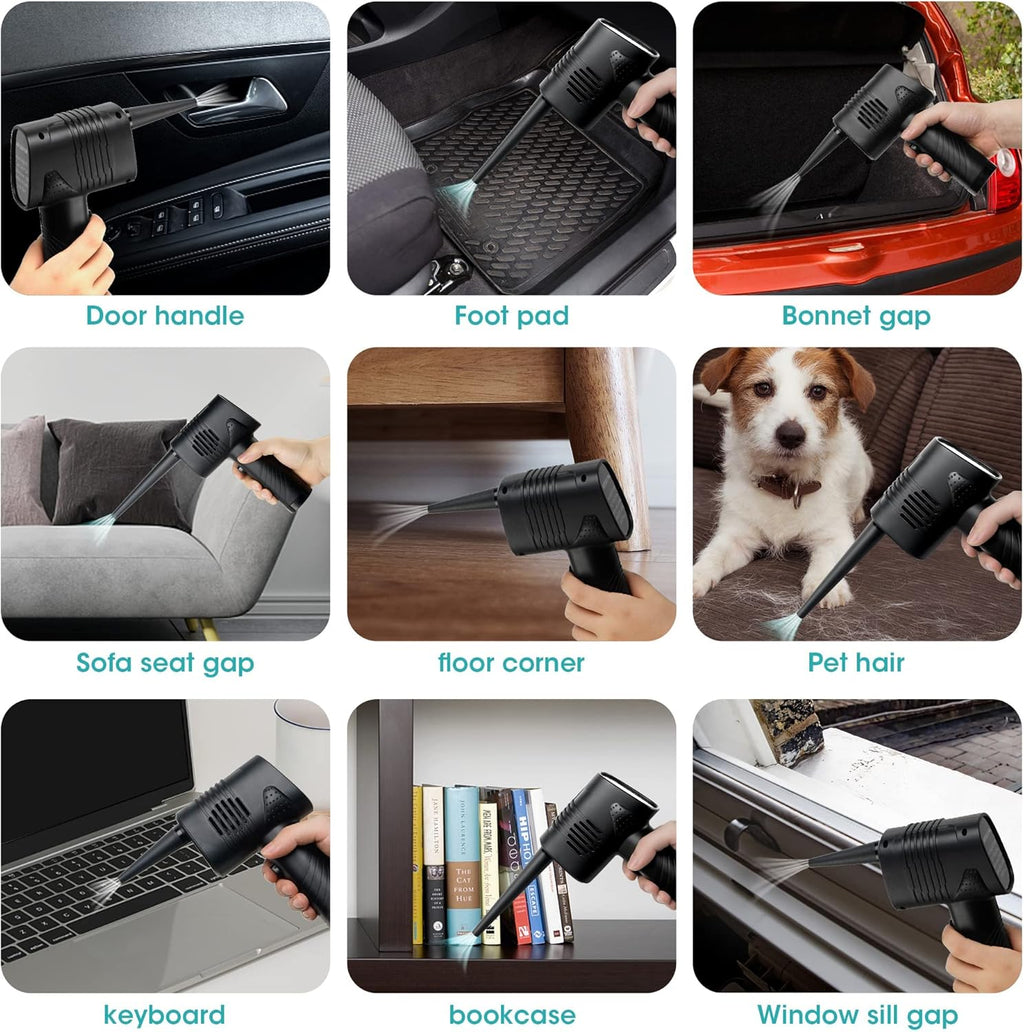 Cordless Electric Compressed Air Duster 33000 RPM 6000mAh Reusable Portable Air Duster C5512
