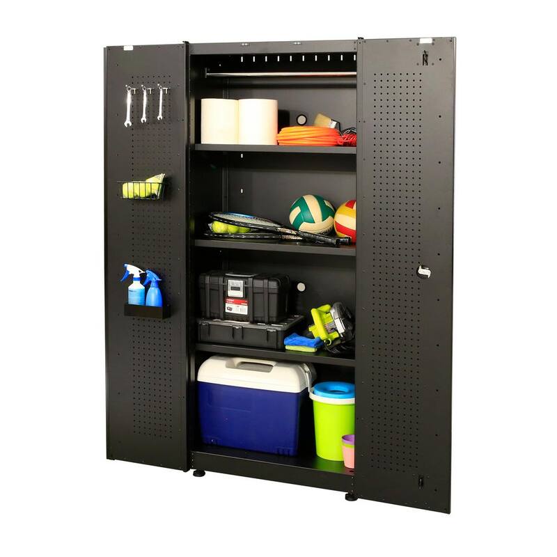 10-Piece Welded Steel Garage Storage System in Black J926