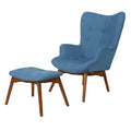 Mid-Century Modern Arm Chair with Ottoman K691