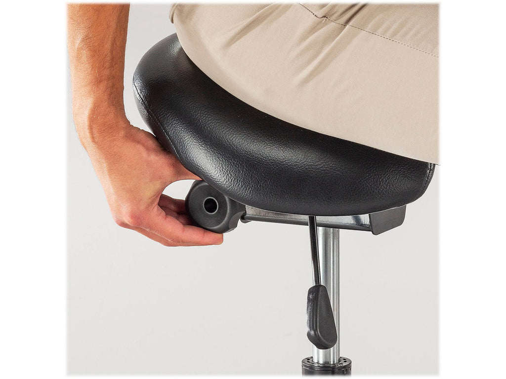 Saddle Swivel Stool with Plastic and Vinyl E568