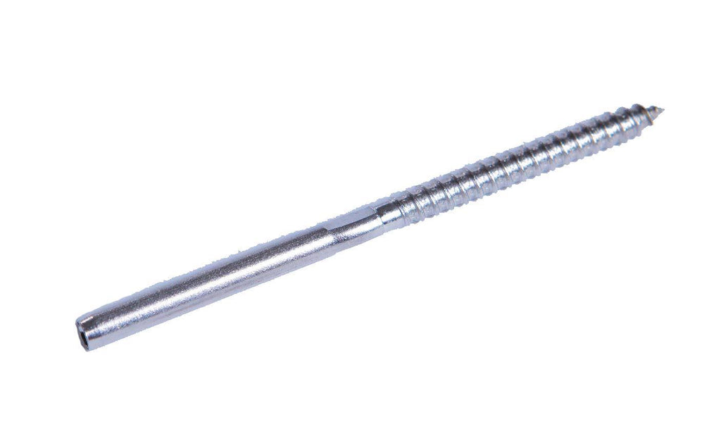 Stainless Steel Hand-Crimp Lag Stud for 1/8x22 Cable Railing (Lot of 10) X5761